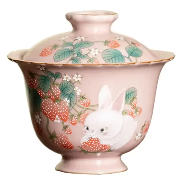 Gaiwan «Iepurașul cu căpșuni», 100 ml.