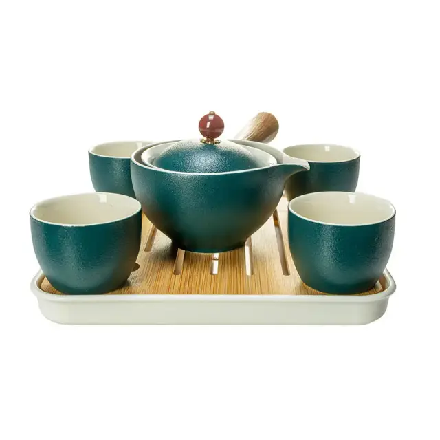 Set de ceai de călătorie «Balansoar», turcoaz, 160 ml
