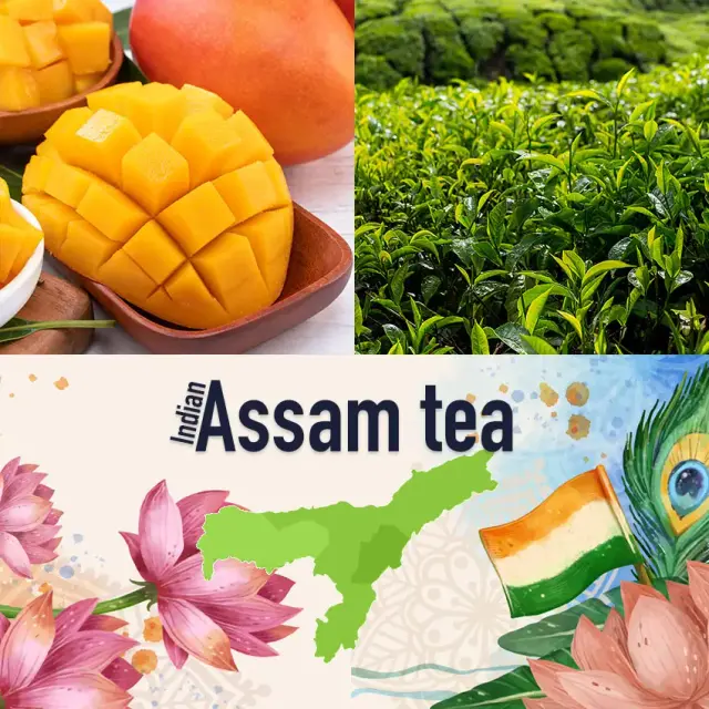 Ceai verde indian cu aromă de mango, regiunea Assam