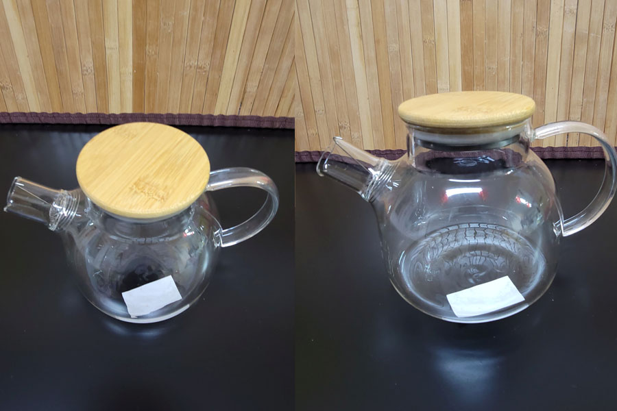 Ceainic pentru fierbere (sticlă borosilicată), 1L